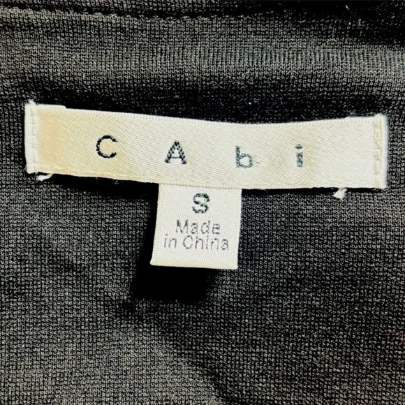 CAbi #615 Moto Blazer Jacket Womens Size S Black Ponte Knit Asymmetrical Zip - Picture 4 of 11